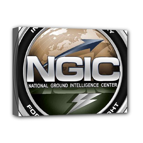 Seal Of National Ground Intelligence Center Deluxe Canvas 16  X 12  (stretched)  by abbeyz71