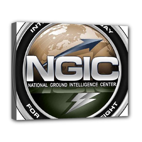 Seal Of National Ground Intelligence Center Deluxe Canvas 20  X 16  (stretched) by abbeyz71