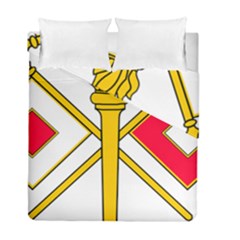 U S  Army Signal Corps Branch Insignia Duvet Cover Double Side (full/ Double Size) by abbeyz71