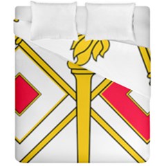U S  Army Signal Corps Branch Insignia Duvet Cover Double Side (california King Size) by abbeyz71