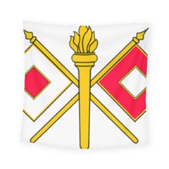 U S  Army Signal Corps Branch Insignia Square Tapestry (small) by abbeyz71