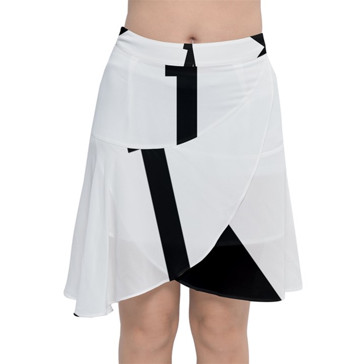 Michigan Highway M-1 Chiffon Wrap Front Skirt