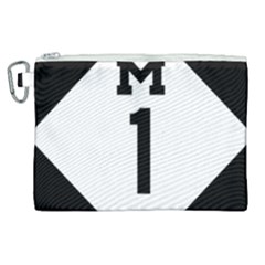 Michigan Highway M-1 Canvas Cosmetic Bag (xl) by abbeyz71