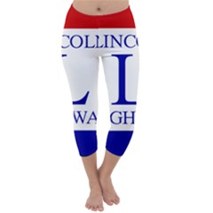 Lincoln Highway Marker Capri Winter Leggings  by abbeyz71