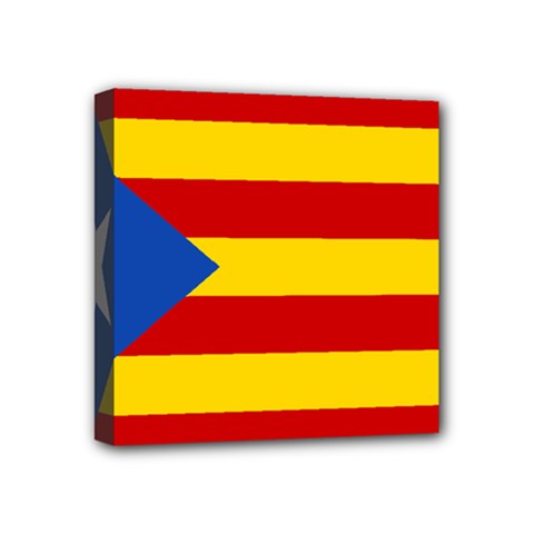 Blue Estelada Catalan Independence Flag Mini Canvas 4  X 4  (stretched) by abbeyz71