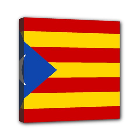 Blue Estelada Catalan Independence Flag Mini Canvas 6  X 6  (stretched) by abbeyz71