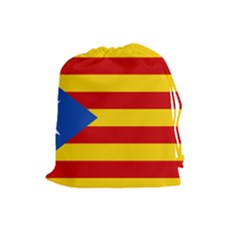 Blue Estelada Catalan Independence Flag Drawstring Pouch (large) by abbeyz71