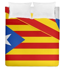 Blue Estelada Catalan Independence Flag Duvet Cover Double Side (queen Size) by abbeyz71