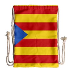 Blue Estelada Catalan Independence Flag Drawstring Bag (large) by abbeyz71