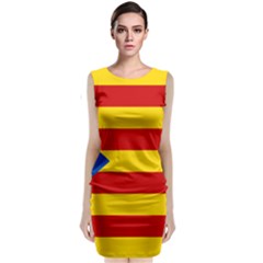 Blue Estelada Catalan Independence Flag Classic Sleeveless Midi Dress by abbeyz71