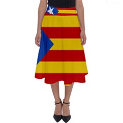 Blue Estelada Catalan Independence Flag Perfect Length Midi Skirt by abbeyz71