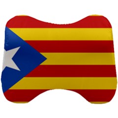 Blue Estelada Catalan Independence Flag Head Support Cushion by abbeyz71