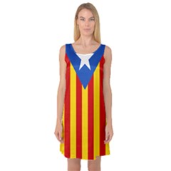 Blue Estelada Catalan Independence Flag Sleeveless Satin Nightdress by abbeyz71