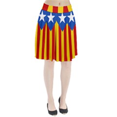 Blue Estelada Catalan Independence Flag Pleated Skirt by abbeyz71