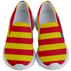 Valencian Nationalist Senyera Kids  Lightweight Slip Ons by abbeyz71