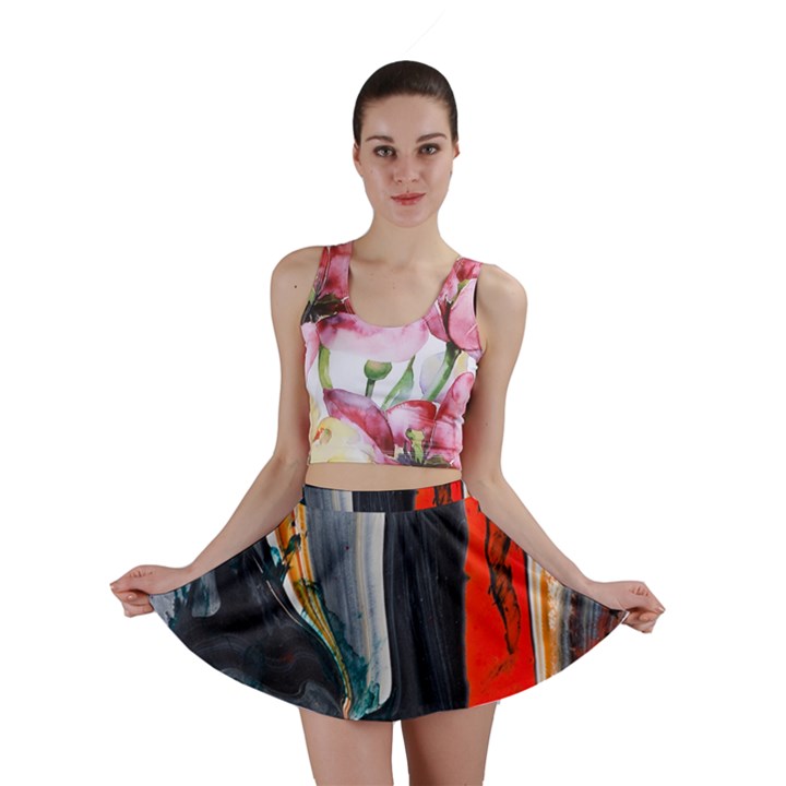 Art Modern Painting Background Mini Skirt