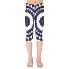 Design Mandala Pattern Circular Kids  Capri Leggings  by Pakrebo