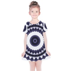 Design Mandala Pattern Circular Kids  Simple Cotton Dress by Pakrebo