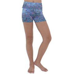 Design Computer Art Abstract Kids  Lightweight Velour Yoga Shorts by Pakrebo