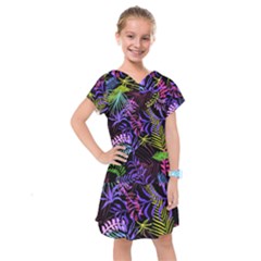 Leaves Nature Design Plant Kids  Drop Waist Dress by Pakrebo