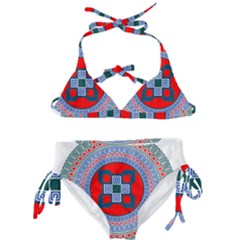 Design Circular Aztec Symbol Kids  Classic Bikini Set by Pakrebo