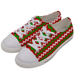 Christmas Paper Scrapbooking Pattern Women s Low Top Canvas Sneakers by Pakrebo