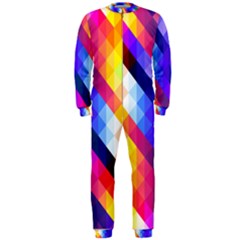 Abstract Background Colorful Pattern Onepiece Jumpsuit (men)  by Pakrebo
