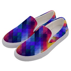 Abstract Background Colorful Pattern Men s Canvas Slip Ons by Pakrebo