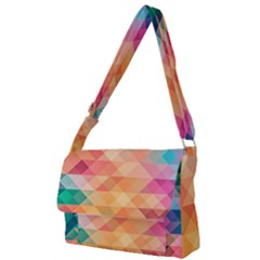 Texture Background Squares Tile Full Print Messenger Bag by Pakrebo