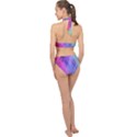 Texture Cell Cubes Blast Color Halter Side Cut Swimsuit View2