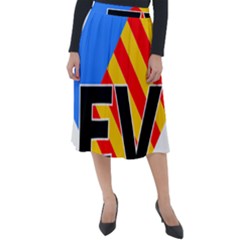 Logo Of Valencian Left Political Party Classic Velour Midi Skirt  by abbeyz71