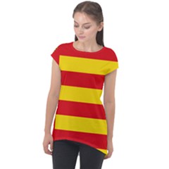 Flag Of Valencia  Cap Sleeve High Low Top by abbeyz71