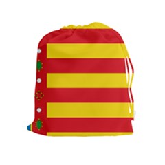 Flag Of Valencia  Drawstring Pouch (xl) by abbeyz71