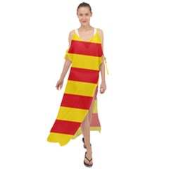 Flag Of Valencia  Maxi Chiffon Cover Up Dress by abbeyz71