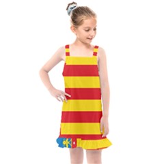 Flag Of Valencia  Kids  Overall Dress by abbeyz71