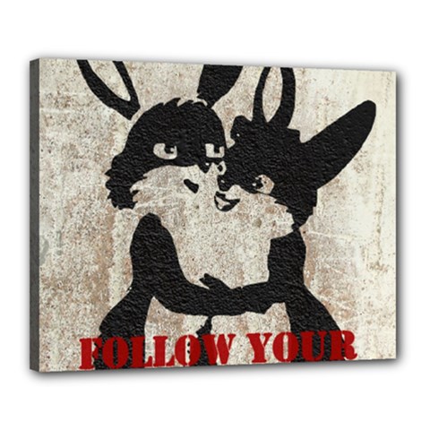  Follow Your Heart Canvas 20  X 16  (stretched) by LalaChandra