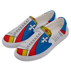 Flag Map Of Valencia Men s Canvas Slip Ons