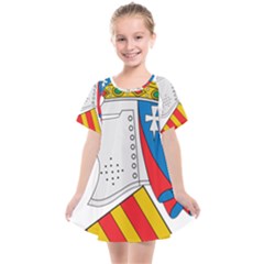 Flag Map Of Valencia Kids  Smock Dress by abbeyz71