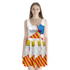 Flag Map Of Valencia Split Back Mini Dress  by abbeyz71