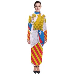 Flag Map Of Valencia Turtleneck Maxi Dress by abbeyz71