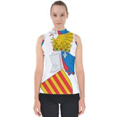 Flag Map Of Valencia Mock Neck Shell Top by abbeyz71