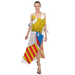 Flag Map Of Valencia Maxi Chiffon Cover Up Dress by abbeyz71