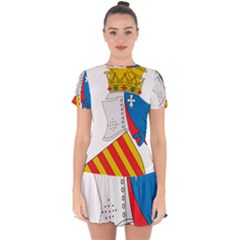Community Of Valencia Coat Of Arms Drop Hem Mini Chiffon Dress by abbeyz71