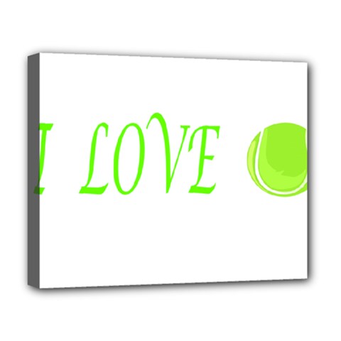 I Lovetennis Deluxe Canvas 20  X 16  (stretched) by Greencreations