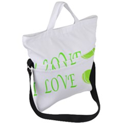 I Lovetennis Fold Over Handle Tote Bag by Greencreations