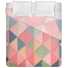 Background Geometric Triangle Duvet Cover Double Side (california King Size) by Pakrebo