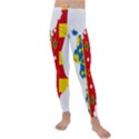 Flag Map of Valencia Kids  Lightweight Velour Leggings View1