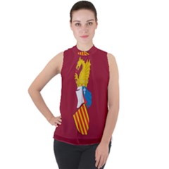 Emblem Of The Generalitat Valenciana Mock Neck Chiffon Sleeveless Top by abbeyz71