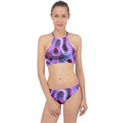 Pattern Color Curve Movement Racer Front Bikini Set by Pakrebo