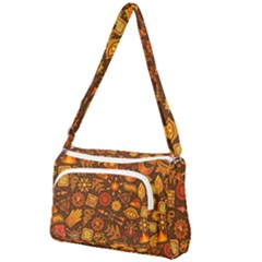 Pattern Background Ethnic Tribal Front Pocket Crossbody Bag by Pakrebo